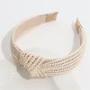 Chic Bohemian Style Raffia Knot Headband for Women's Beach Travel Hairbands Eco-Friendly Straw Accessory for Summer Outfits