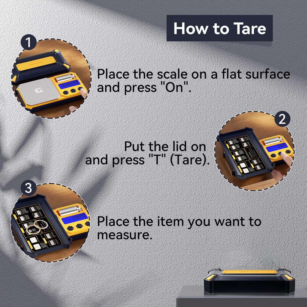 Accurate Pocket Scale 300g X 0.01g Digital Gram Scale Small Food Scale Jewelry Scale Ounce Grain Scale with Backlit LCD Display