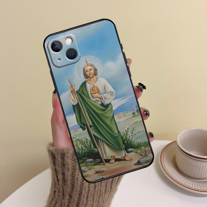 San Judas Tadeo Phone Case For iPhone 15 14 13 12 11 16 Pro Max Mini X XS XR Max 7 8 Cover Funda