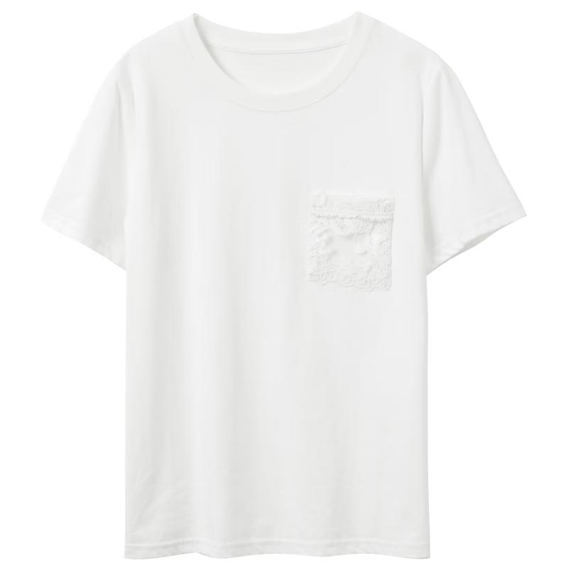 Sancai Women s Loose Fit Lace T-Shirt M