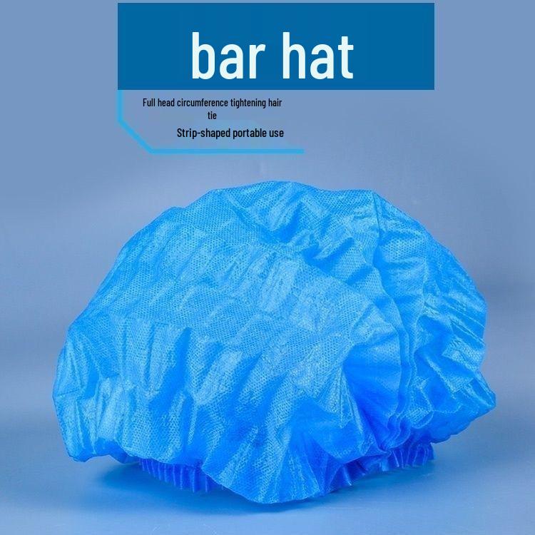 Thickened Disposable Medical Striped Cap for Doctors, Dentists, Nurses - Non-woven, Dustproof Head Cover for Kitchen and Food Use