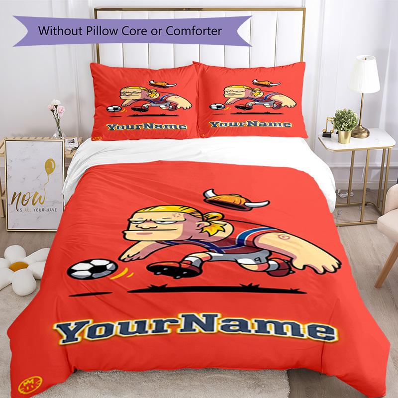 Haaland 270 Customize Your Name Bedding Set Breathable Duvet Cover with Pillowcases Home Decoration Birthday Gift