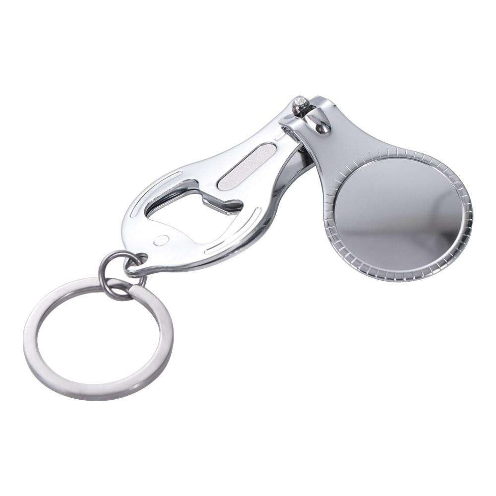 Multifunctional Nail Clippers Keychain Toenail Pedicure Nail Cutter Bottle Opener Best Gift