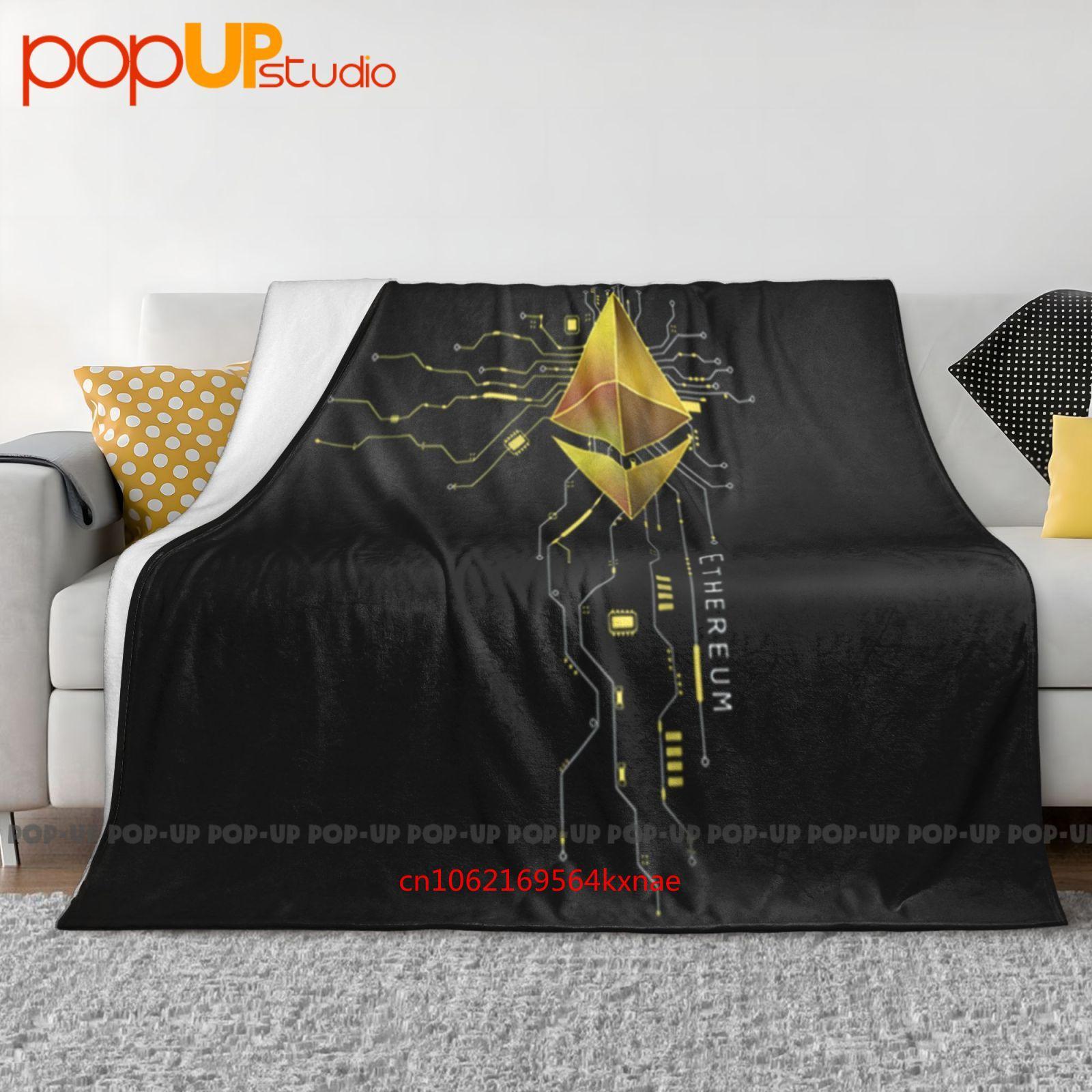 Ethereum Gold Eth Heart Ultra-Soft Blanket Quilt Winter Sofa Cover Bed Covers 30x40in