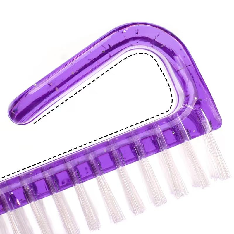 5Pcs Different Kinds of Fingernail brush with Plastic Handle Nail brush for cleaning Fingernails - Easy to use Nail Scrub brush - Nail Cleaner Nail