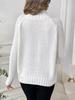 Women's Solid Color Versatile Set Sleeves Sweater Autumn Winter High Neck Top