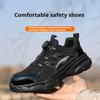 lightweight safety shoes with rotary button anti-slip field work boots steel toe work shoes for women men safety toe sneakers