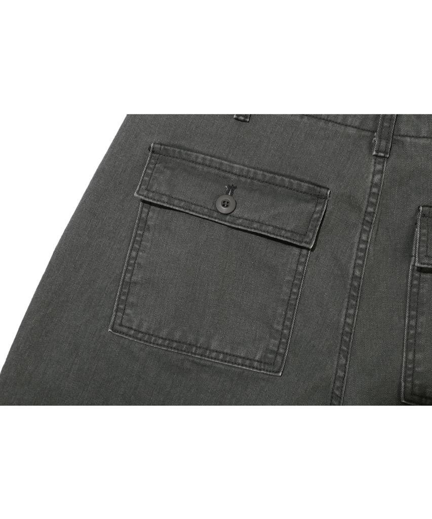 BASEMOMENT Washed Fatigue Work Pants Cement Gray