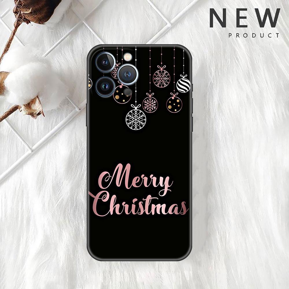 Husă de Crăciun Pentru Apple iPhone 14 11 13 12 Pro 7 Plus XR X XS Max 6 6S 14Pro Max Husă Telefon din Silicon Negru
