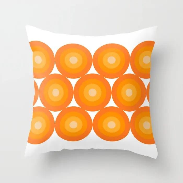 Orange Geometric Decorative Pillowcase Living Room Office Home Pillowcase Car Ornaments