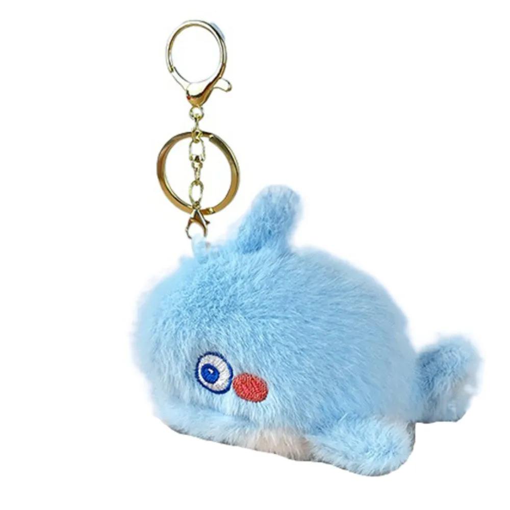 Turtle Ocean Animal Plush Keychain Octopus Starfish Plush Whale Keychain PP Cotton Simulation Animal Whale Small Pendant