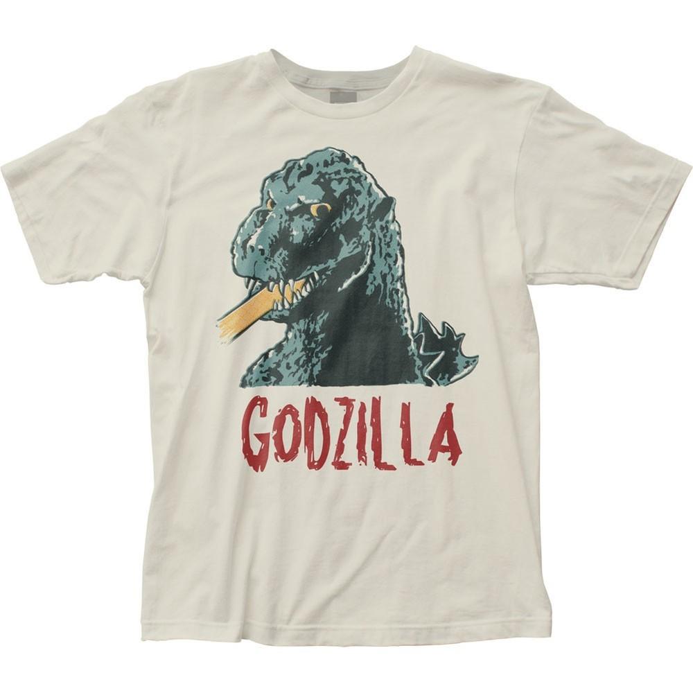 Godzilla Godzilla Vintage Style Mens T Shirt Classic Monster Movie Tee Natural Unisex T-Shirt S