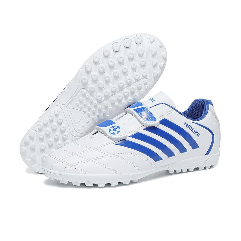 Děti a dospívající velká velikost protiskluzová protiskluzová úprava suchý zip s krátkým nehtem Venkovní fotbalová obuv Tréninková obuv
