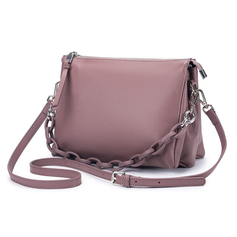 Genuine Leather Women's Bag Large Capacity Single Shoulder Crossbody Bag Top Layer Cowhide Leather Women's Premium Exquisite Handbag
