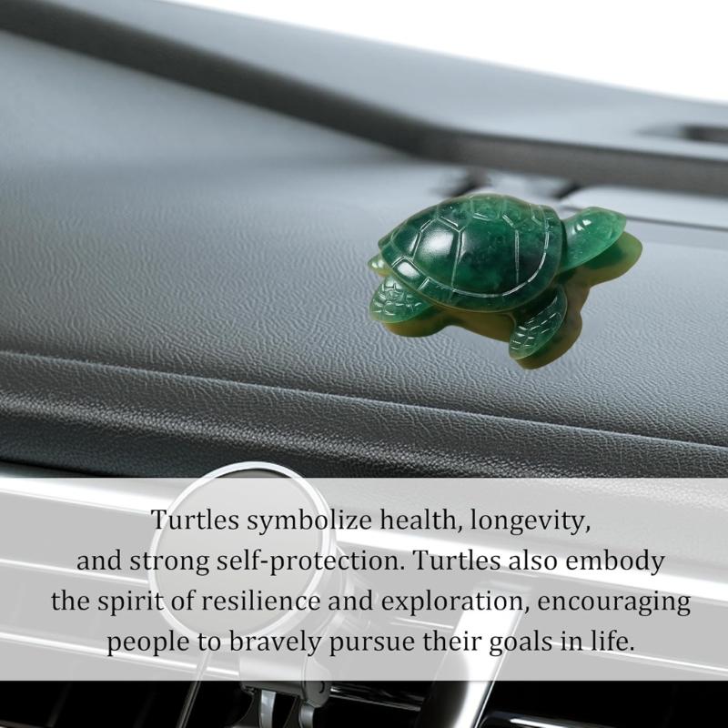 Turtles Pocket Hug Tokens Green Fluorite Turtles Statue Bring Wisdoms Calm the Spirit Keepsakes Happy New Years Gift
