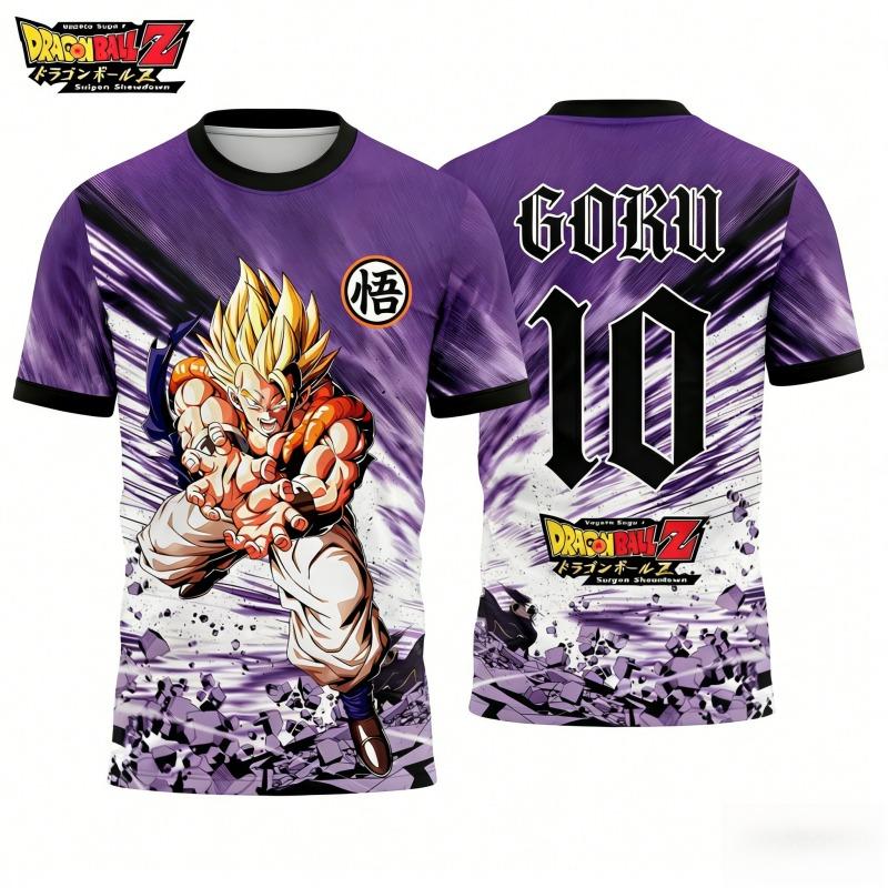 Vintage Dragon Ball  Oversized T-shirt 2026 Summer 3D All Over Print Goku SSJ4 & Rose with Divine