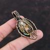 Evil Eye Multi Copper Turquoise Pendant Copper Wire Wrapped Gemstone Pendant Copper Jewelry Moonstone Pendant Gift For Mom Handmade Pendant
