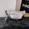 Prosta codzienna torba crossbody  popularna torba na ramię  popularna  miękka  wszechstronna  monochromatyczna  włóknina  saszetki na biodra  zamek błyskawiczny