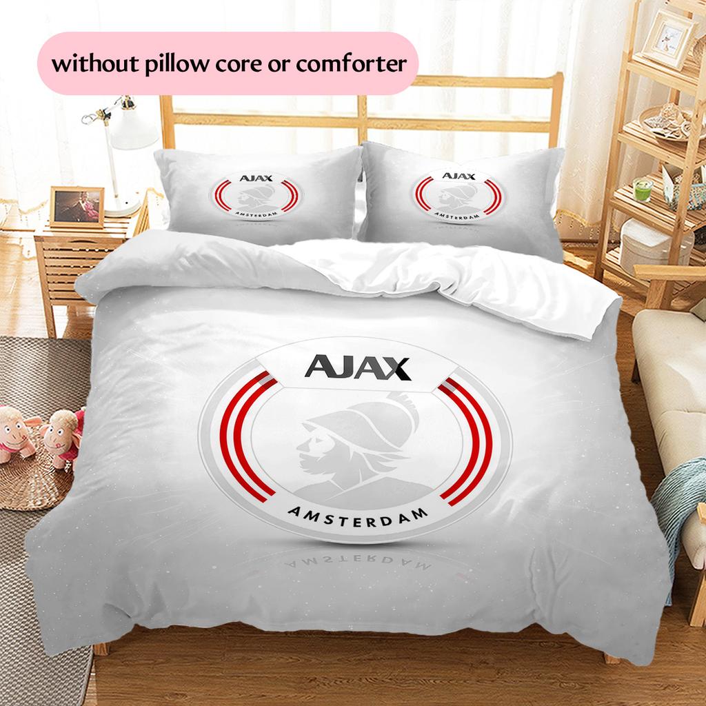 AFC Ajax Pattern Bedding Quilt Set  Home Decoration  Gift (1 * Duvet Cover + 2 * Pillowcase  Without Core)