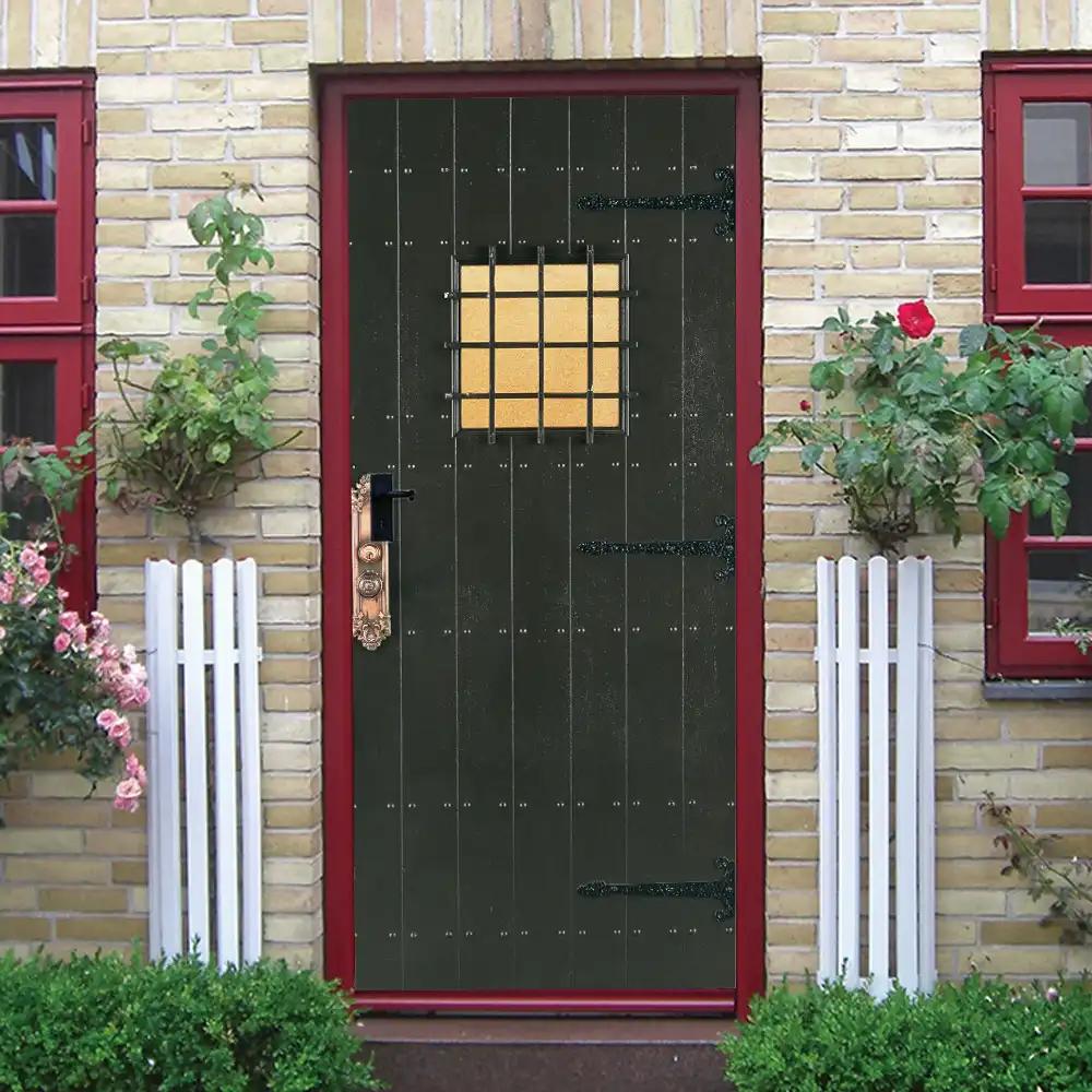 Retro Themed Kitchen Decoration PVC Door Sticker - a Festive Door Decoration That Can Be Easily Removed, Suitable for Kitchen, Guest Room