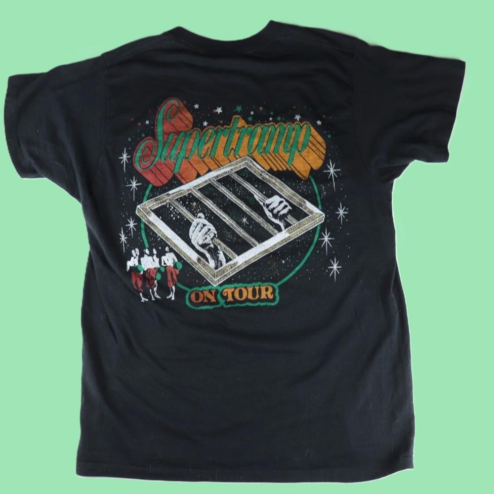 Vintage Rock Tour Graphic Tee, Retro Band Style Front & Back Print Unisex T-Shirt XXXXL