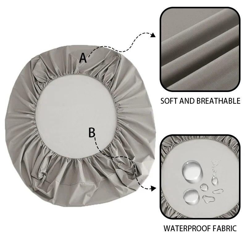 Waterproof Mattress Cover Fitted Bed Sheet With Elastic Band Anti-slip Adjustable Mattress Protector Double Fitted Sheet For Bed