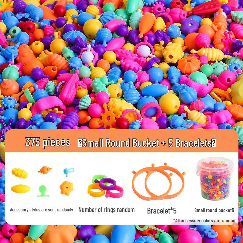 Children's DIY Beading Kit: Cordless Pop Beads for Necklaces & Bracelets