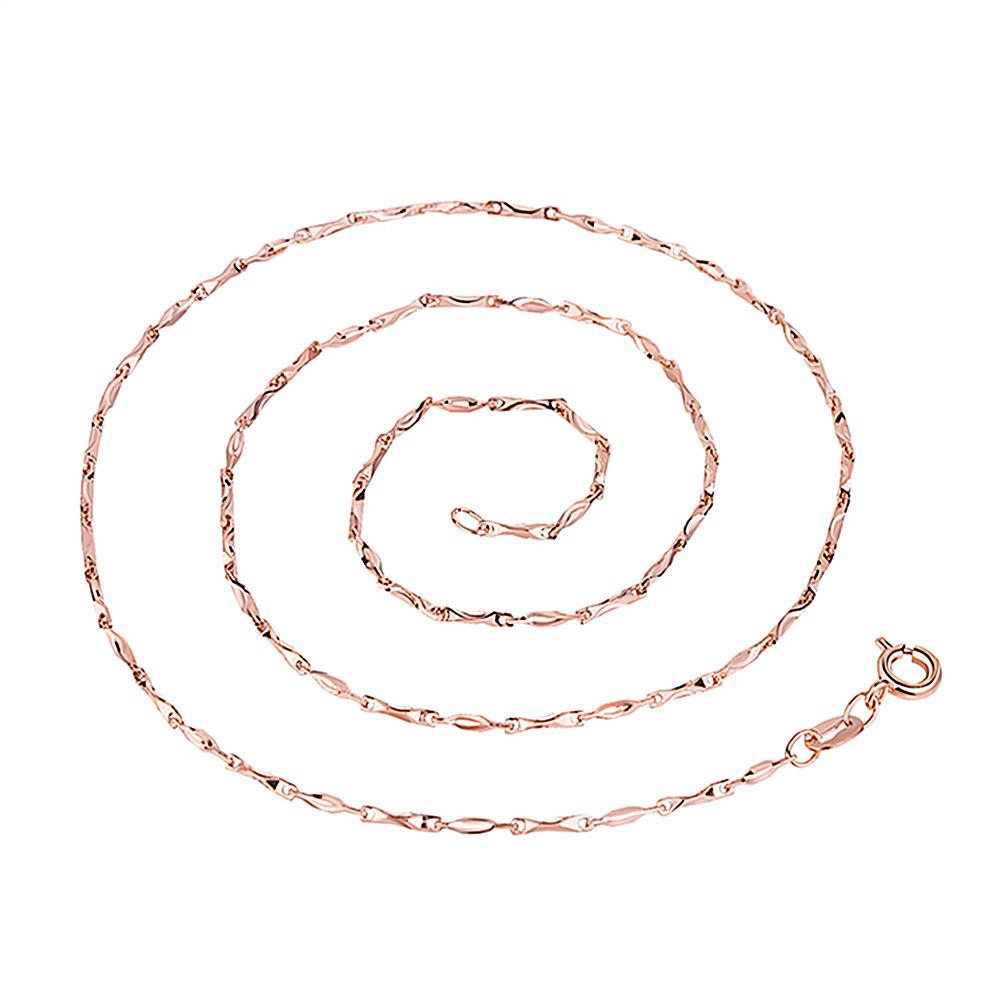 Women 'S Korean Version Of Silver Jewelry Short Clavicle Chain Retro Ingot Chain