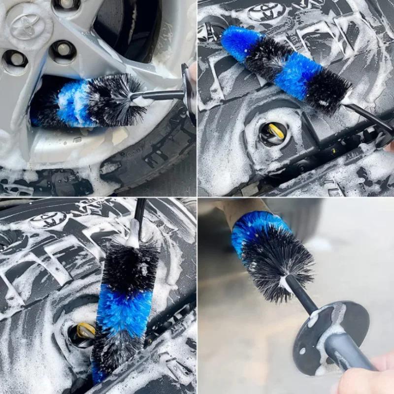 Modré štětce na detaily Ultra měkké vlasové ráfky Čistič brzdového prachu Snadno dosažitelný do koutů a štěrbin 1ks Nástroj