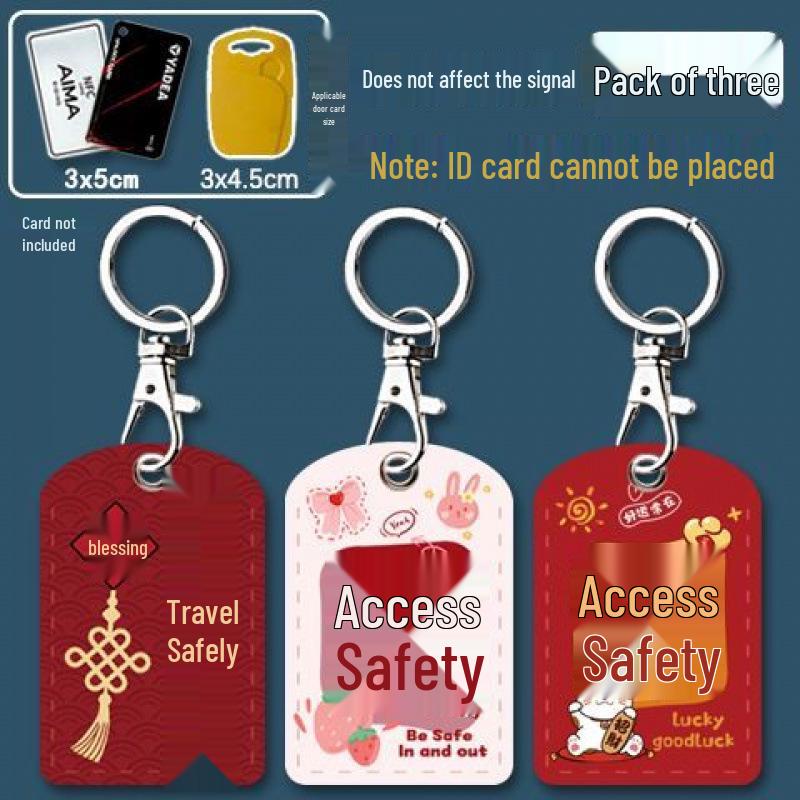 Mini Community Card Case Keychain - ICID Access Protective Sleeve & Bus/Elevator Holder