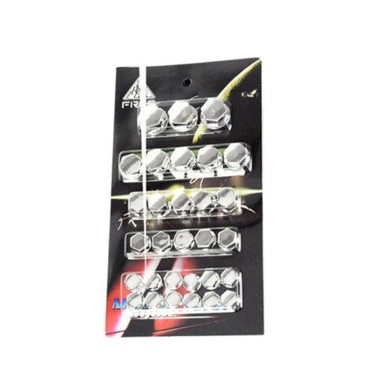 30Pcs Motorcycle Scooter Screw Nut Bolt Caps Cover Decor Motorbike Ornament