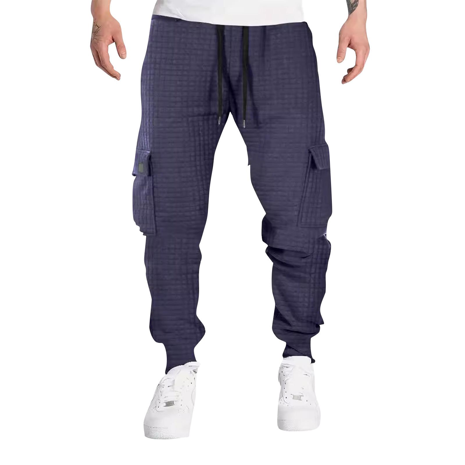

Men s Color Workwear Jogger Ccasual Sports Plaid Outdoor Trousers XL Темно-синій