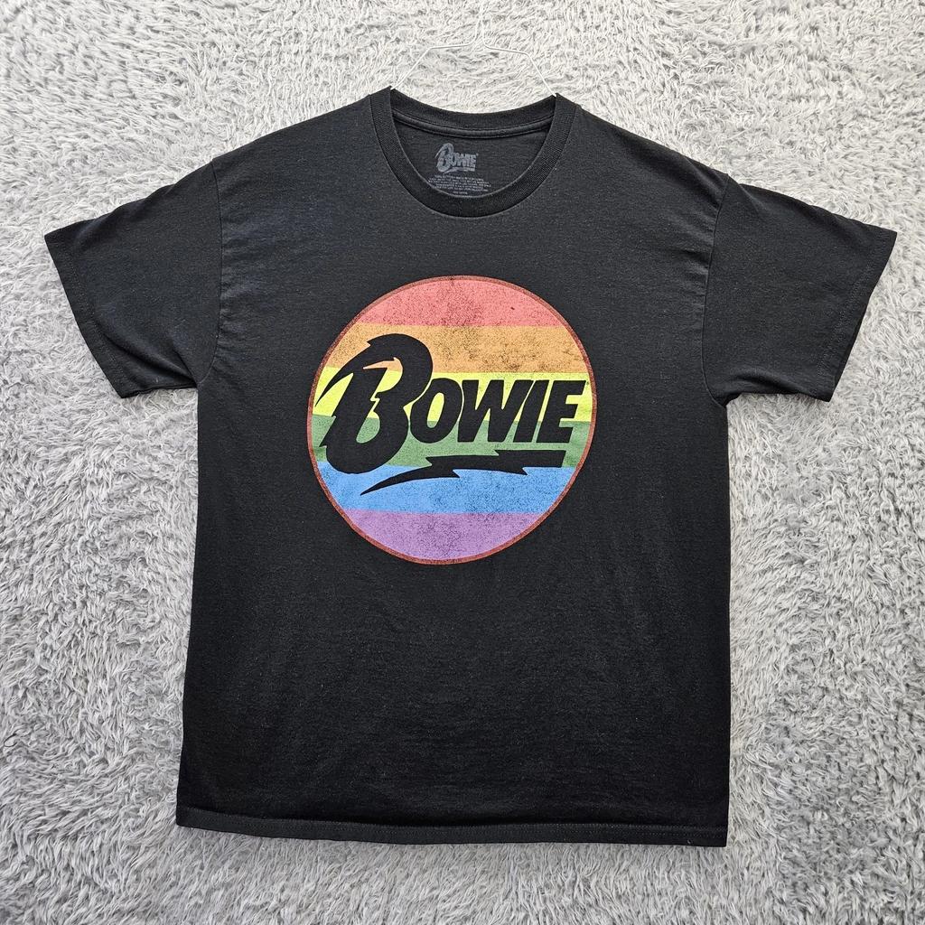 David BOWIE 100% Cotton T-shirt Mens Tees Top Men Large Aladdin Era Pride Tee Official Release