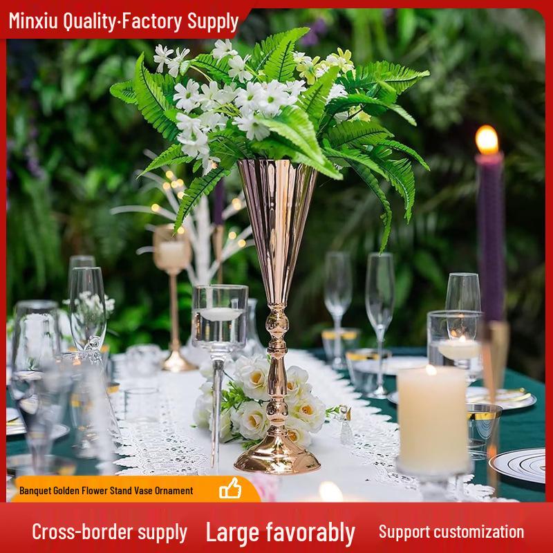 Gold Trophy Wedding Table Centerpiece and Decoration Props