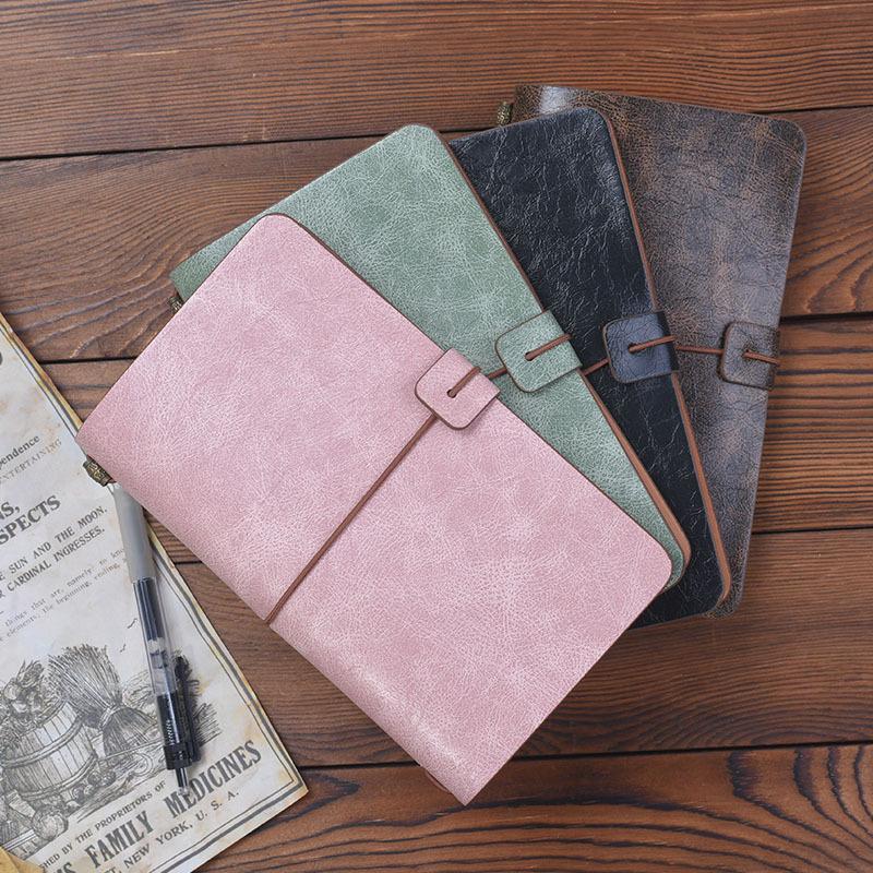 Vintage Tie-Up A6 Travel Journal - Premium Faux Leather PU Loose-Leaf Planner Notebook