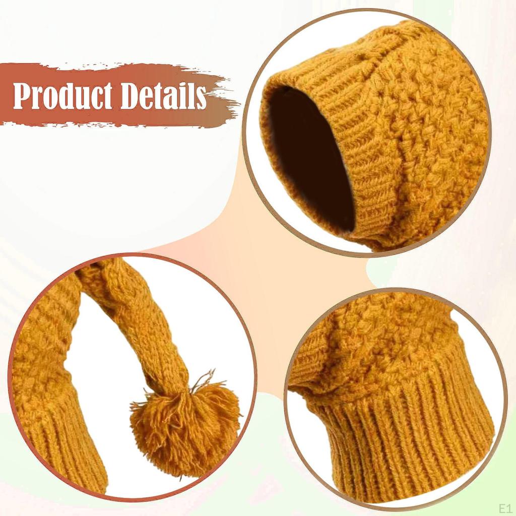 Hundehut Katze Haustierkostüm Kopfbedeckung Gestrickt für kaltes Wetter Herbst Welpenmütze Gehäkelter Snood Kopf