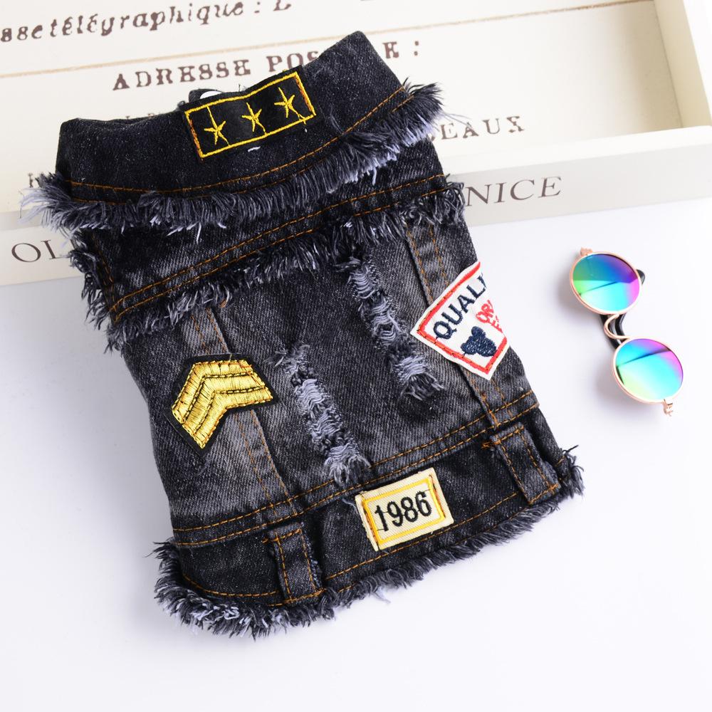 Pet Clothing Cat Small Dog Dog Clothes Denim Vest Jacket Spring Summer Autumn Winter