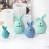 3D Easter Egg Bunny Candle Silicone Mold DIY Faceless Rabbit Head Shape Aroma Soap Plaster Resin Mold Decorative Crafts Supplies