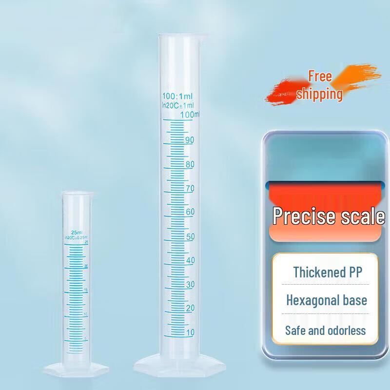 QUEED Graduated Plastic Measuring Cylinder 100ml