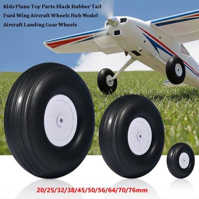 Rubber Tail Fxed Wing Aircraft Wheels Hub Black Toys Plane Accessory For RC Airplane Replacement