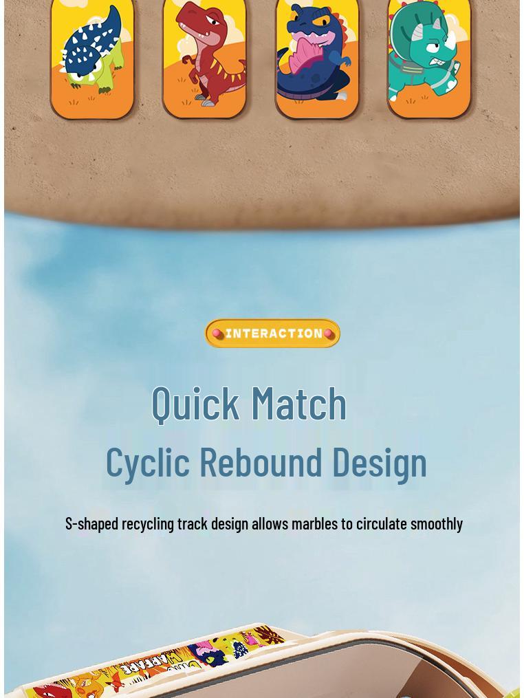 Cross-Border Dinosaur Marble Shooting Game - Interactive Parent-Child Educational Toy for Birthdays