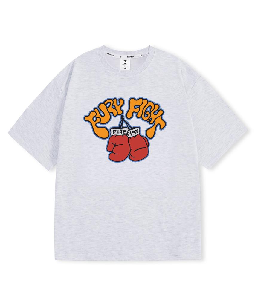 TOPBOY Fury Fight Oversized Short Sleeve T-Shirt (Type A)