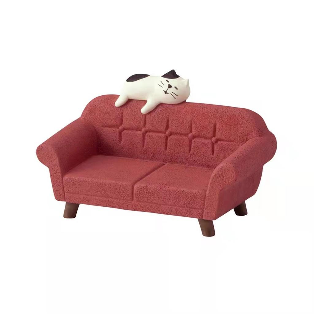 Creative Cat Sofa Resin Craft Miniature For Home Decor Gift Idea