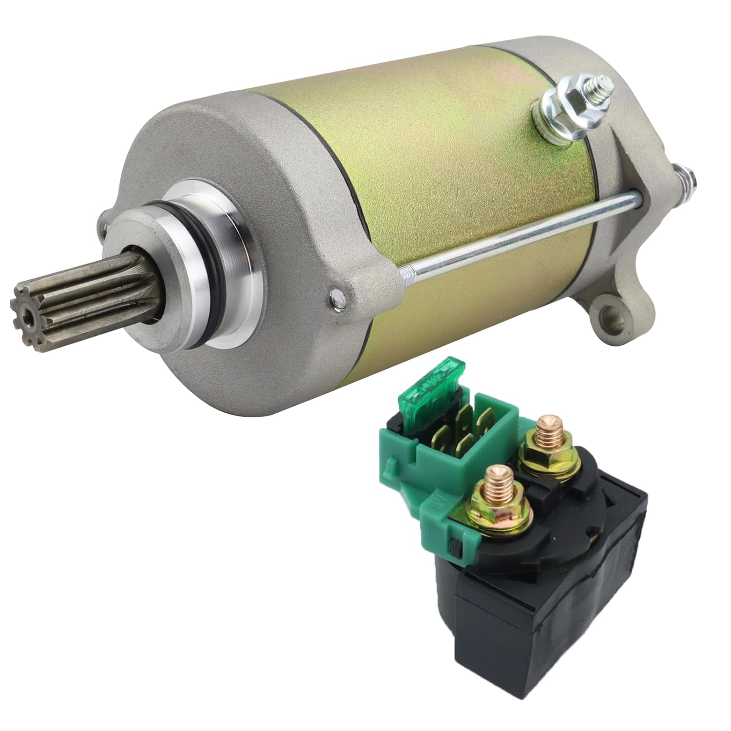 

Starter Motor with Relay for CFMoto CForce 400 2015-, CForce ZForce UForce 500 2014-, CForce 600 -, 0GR0-091100 2 PCS SET