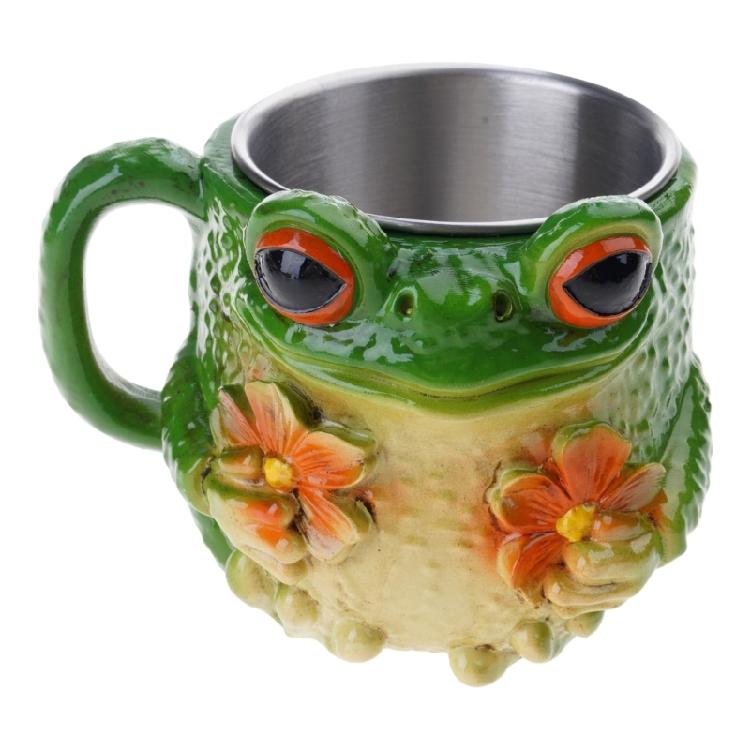 Harz Trinkbecher mit lustigen Fröschen 11oz Große Kapazität Kaffeetasse für stabiles Aufstellen Perfekt für Charme und Hydration