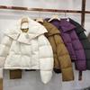 Navy Collar Down Jacket Women's Short New Fashion Thickened Large Lapel Magnet Buckle Bread Jacket