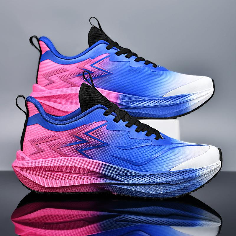 

2025 new fly-woven mesh breathable racing running shoes for men and women, shock absorption and rebound, wear-resistant and non-slip casual spor 36
