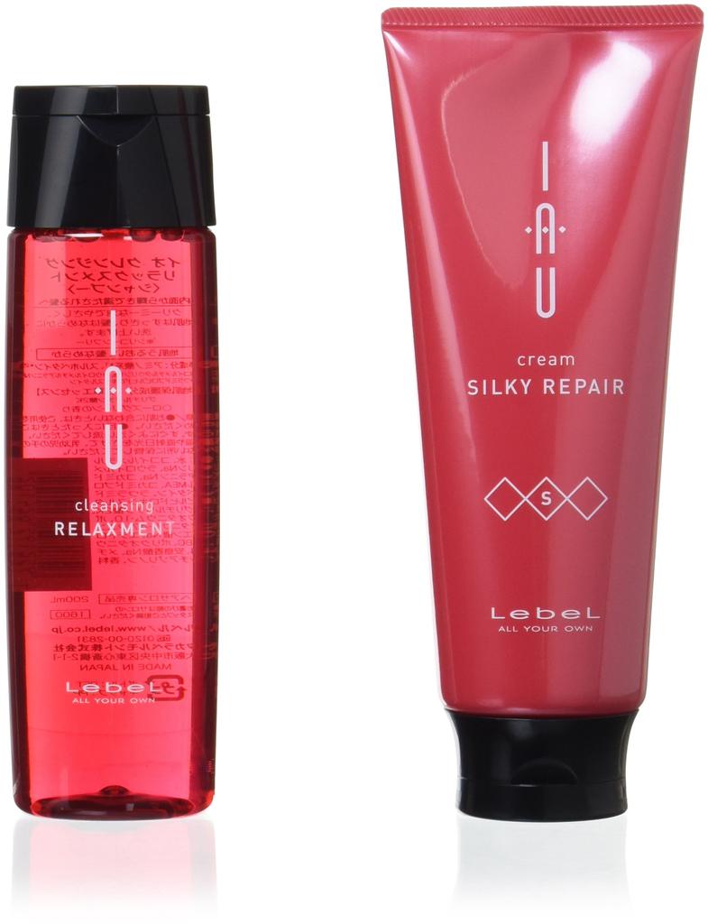 Lebel IAU Io Cleansing Relaxation Shampoo 200ml & Io Cream Silky Repair Treatment 200ml Set