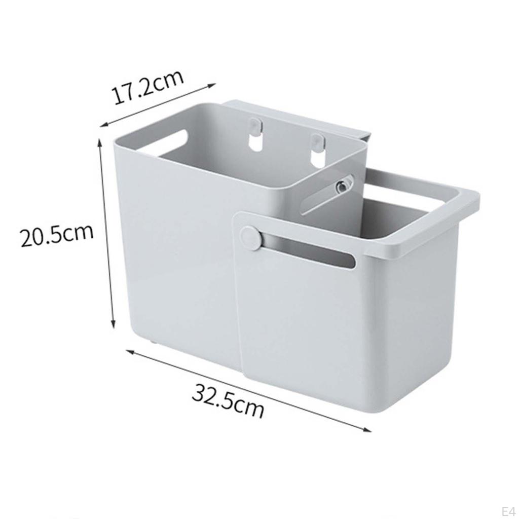Hanging Kitchen Trash Can Compost Bucket Extendable Stylish Bin Recycling Food Waste Space