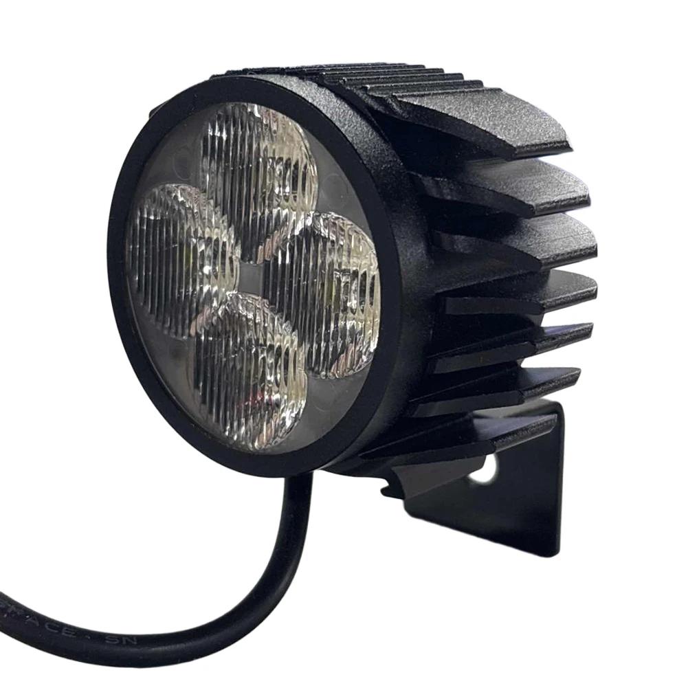 36V 48V 60V E-Bike Horn Light Electric Scooter 4 LED Headlight Front Lamp Waterproof Flashlight Outdoor Cycle Biking Accessories